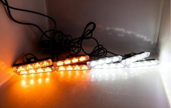 Baliza 8 Modulos 4 Led 32w Estrobo 12v Nl351-8 Ambar Blanco 1