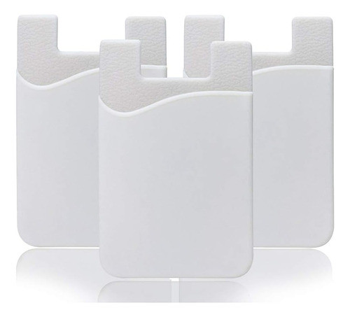 Tarjetero Adhesivo 3m De Silicona Para Celular Blanco (x3u) 0