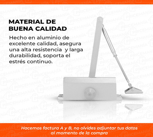 Cierra Puerta Brazo Hidraulico Metal Aereo De 45 Kg A 60 Kg 1