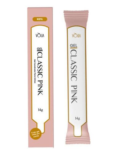 Kit Refil Volia Gel Base + Gel Classic Pink 14g  + 2 Potes 1