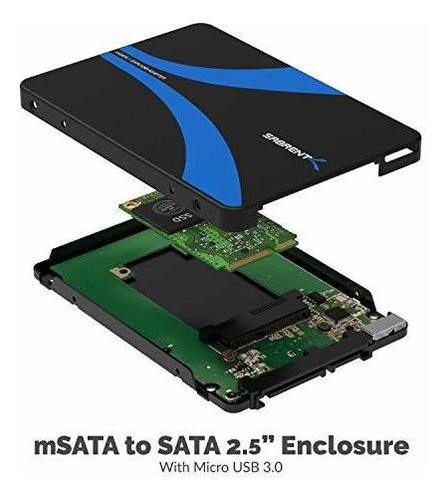 Sabrent Msata A Usb 3.0 / 2.5 Pulgadas Sata Iii Adaptador De 1
