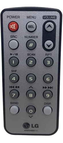 Controle Remoto Para Som Automotivo Akb34889111 0