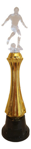 Trofeo Plástico Fútbol Jugador Transparente 29cm Souvenir 0