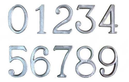 Numeros De Aluminio Para Placa Numeros Para Casa (vks Num) 0