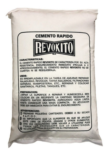 Cemento Rapido Blanco 2 Kg Albañileria Rapido Secado 1