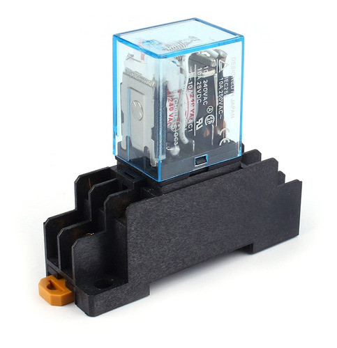 Novo Relé De Alimentação De Bobina Ac 220v 10a Dpdt Ly2nj Hh 1