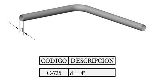 Escape Cola Universal Larga 4 Pulgadas Tubosil Original 1