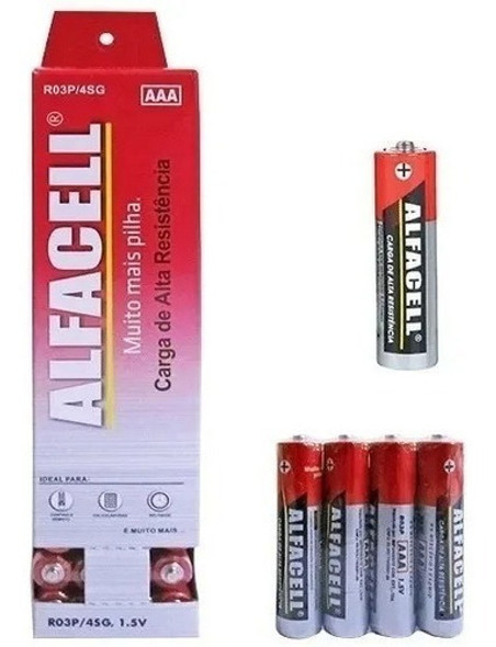 Pilha Palito Aaa Caixa Tubo Com 60 Unidades 3a 1,5v Alfacell 0