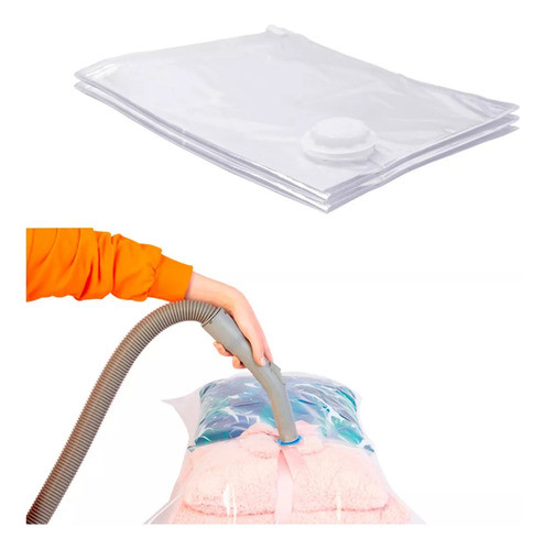 Kit 2x Saco A Vácuo 68x98cm Edredom Cobertor Guardar Embalar 1