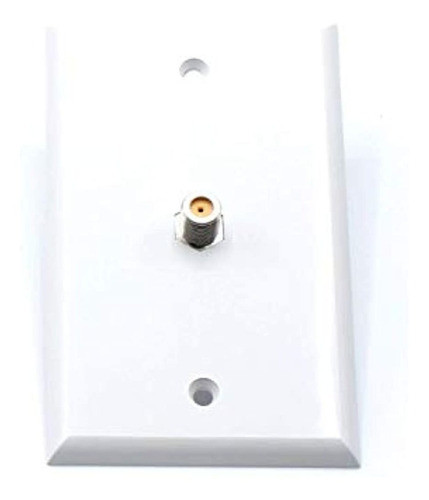 El Conector De La Pared Del Video Blanco Para El Cable Coax 0