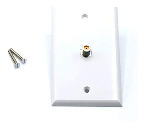 El Conector De La Pared Del Video Blanco Para El Cable Coax 1