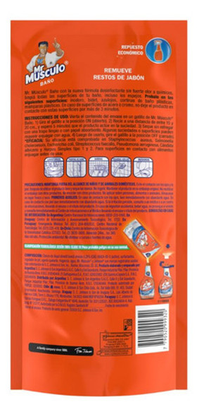 Mr. Músculo Baño - Doypack 450 500 Ml 1