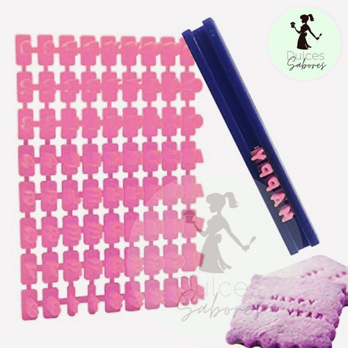 Sello Letras Abecedario Para Galletitas Fondant Porcelana 1