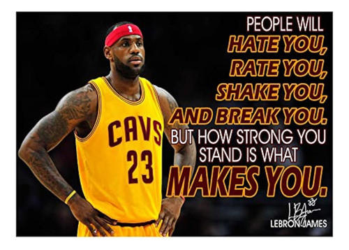 Lebron James - Póster Motivacional Con Citas 0