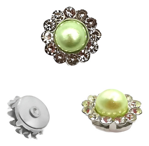 Enf Strass Flor Rofr.151482 10mm C/100 Niquel/verde Bb 49 0