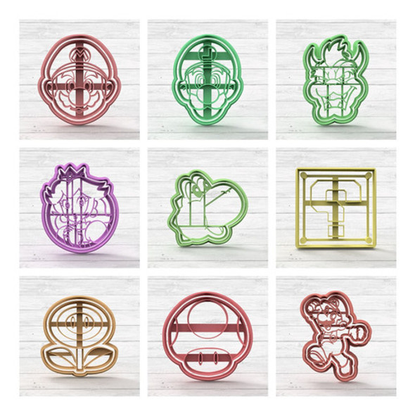 Cortante Con Sello Luigi Mario Bros 1