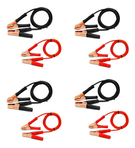 Kit 4 Cabos Transferência  De Carga  200 Amp 12v 2,5m 0