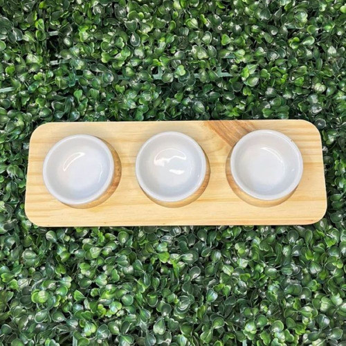 5 Tábua De Molhos Com Ramequins Petiscos E Frios Pinus 1