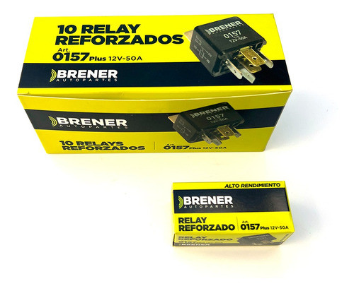 Relay Universal 12v - 50a - 5t  R0157plus X20 Unidades 0