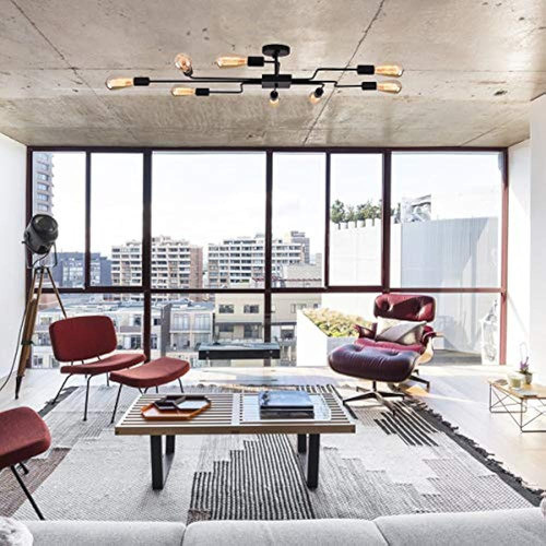 Mirrea Lámpara De Techo Metal Montaje Semiempotrado Para Hab 1