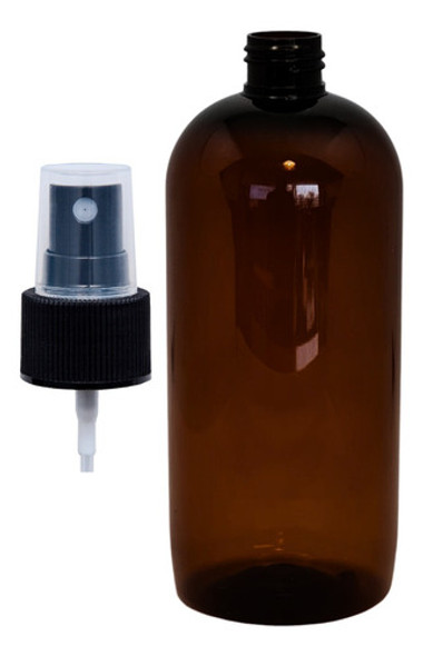 10 Envases Pet Lyon 500ml Ambar Spray Negro 0