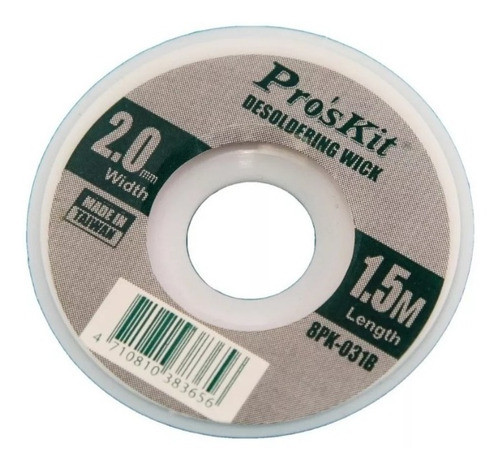 Cinta Malla Desoldante Proskit 2.0 Mm X 1.5m  Cobre 0