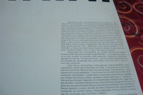 Vinil Lp Arthur Moreira Lima Interpreta Ernesto Nazareth 1