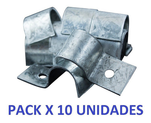 Grampa Chapa Media Omega P/ Caños De 5/8  Pack X 10 Unidades 0