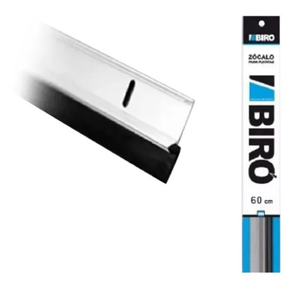 Zocalo Aluminio Puerta Burlete De Goma Reforzado 1 Mt Biro 0