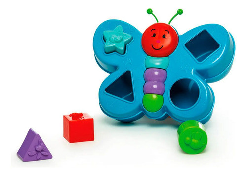 Mariposa Calesita Con Formitas Para Encastre Color Azul R862 0