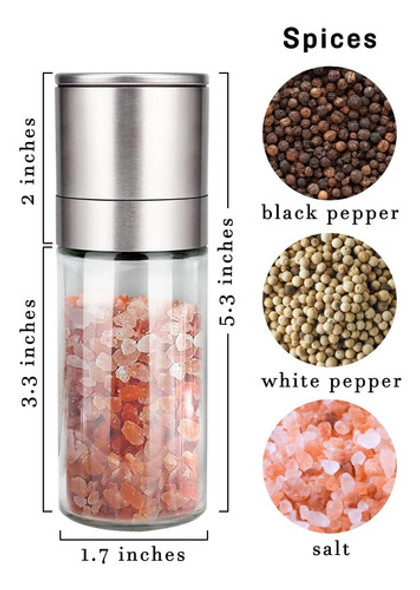 Molino De Pimienta Y Sal Gulex, Acero Inoxidable, Negro 1