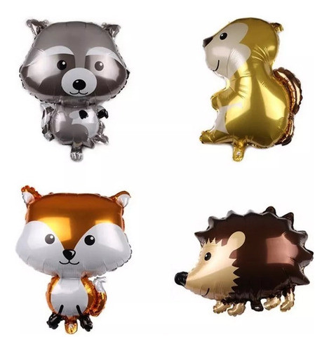 Globo Metalizado Mapache - 55 X 49 Cm - Universo Mágico 1