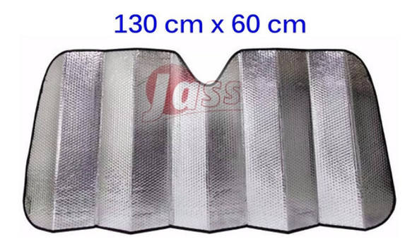 Cortina Parasol Plegable Metalizada Auto Parabrisas 130cm 1