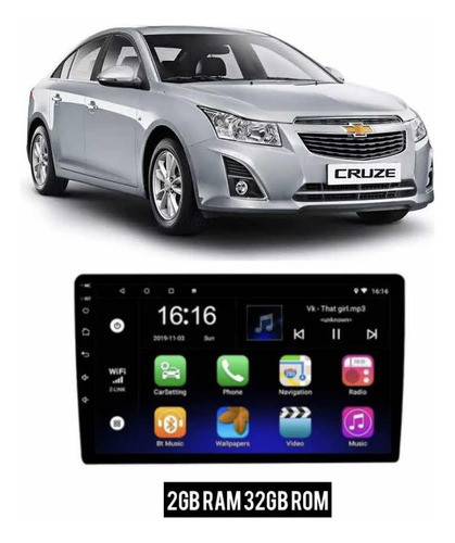 Multimedia 9 Android 12 2gb Cruze Wifi Gps Cámara Reversa 0