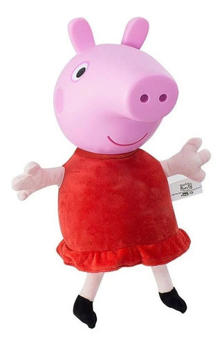 Boneca Peppa 27cm Cabeça De Vinil Corpo De Pelúcia Com Som 1