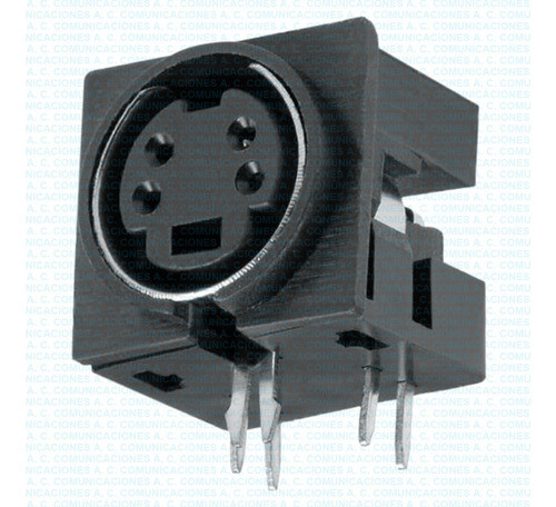 Conector Hembra Mini Din 4 Cont. Impreso Fact. Cuot. Env. Gr 0