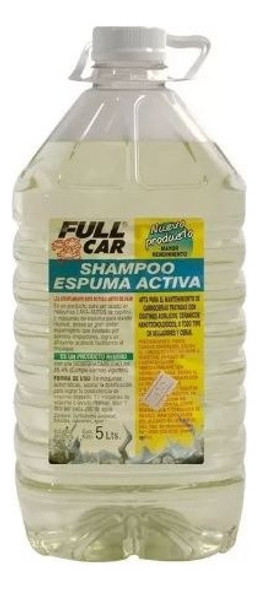 Shampoo Lava Autos Espuma Activa Full Car X 5 Litros 1