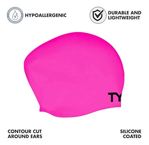Gorro De Natación Tyr, De Silicona, Ideal Para 1