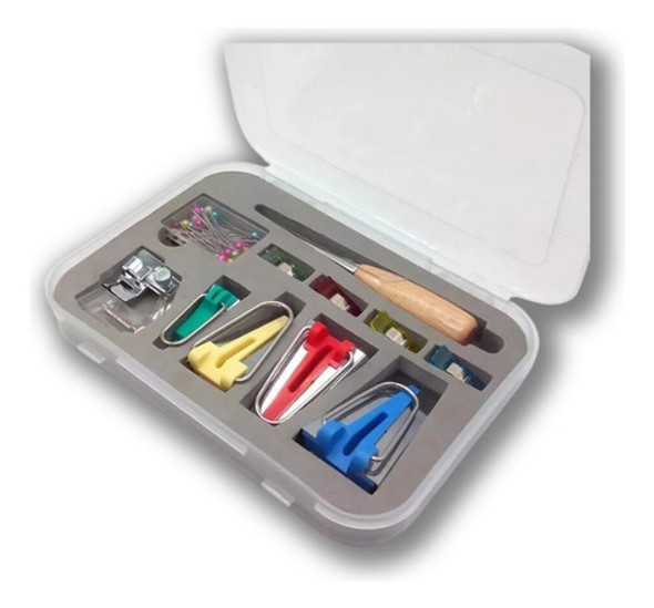 Kit  De Calcadores Para Fazer Viés Furador Calcador Alfinete 0
