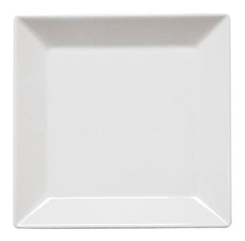 Set X4 Plato Cuadrado Porcelana Blanca Oxford 26cm Bz3 1