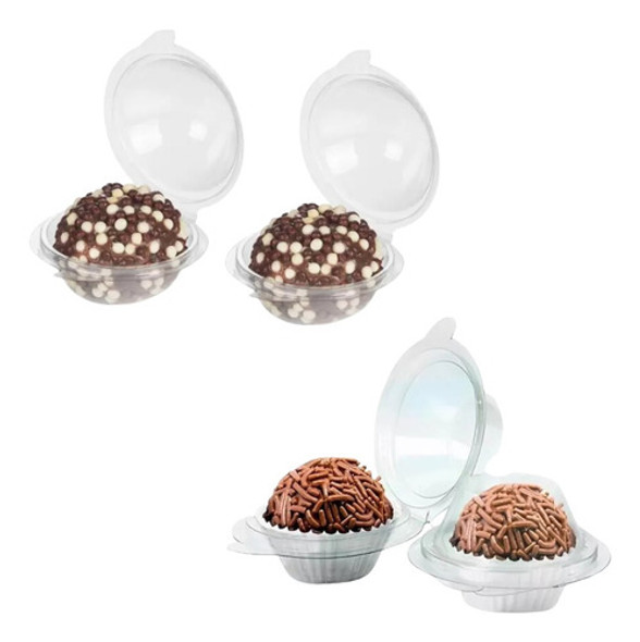 100 Embalagens Transparente Individual Brigadeiro Gourmet 0