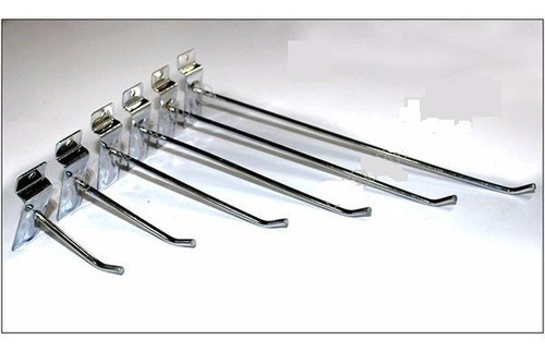 100 Mensulas Panel Ranurado Ganchos  10 Y 15 Cm. Reforzados 1
