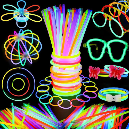100 Un Pulseira Neon  Fluorescente Adereços Balada Festa Led 0