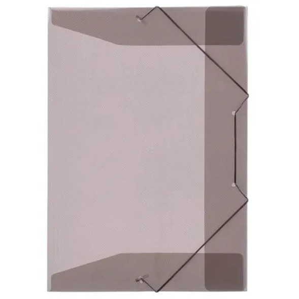 ACP Plastic Folder with Elastic Closure – Slim Letter Size – 100-Pack – Smoke Gray A4 Document Organizer