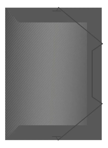 ACP Plastic Folder with Elastic Closure – Slim Letter Size – 100-Pack – Smoke Gray A4 Document Organizer