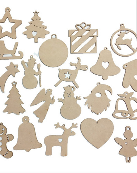 Adornos Apliques Navidad Mdf Fibrofacil Palabras Pack X15 1