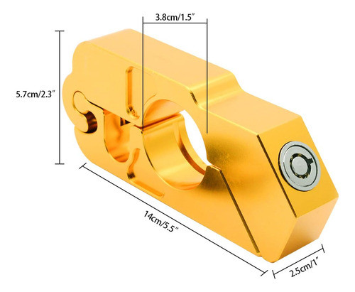 Bloqueo Antirrobo De Frenos Para Motos - Dorado 1