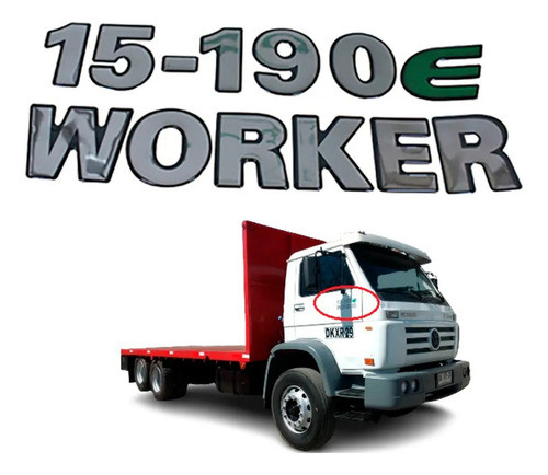 Emblema Lateral Cristal 15190e Worker Vw Worker 15190e 1