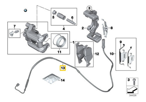 Sensor Freno Trasero Para Bmw F30 328i 1
