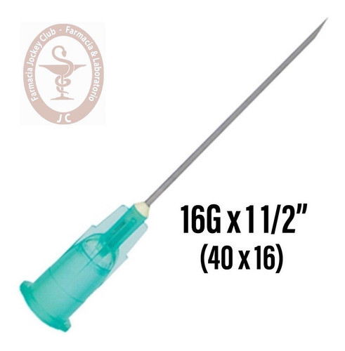 Agujas HiPodérmicas Esteriles 16g X 1 1/2 40/16 X 100 Un 1